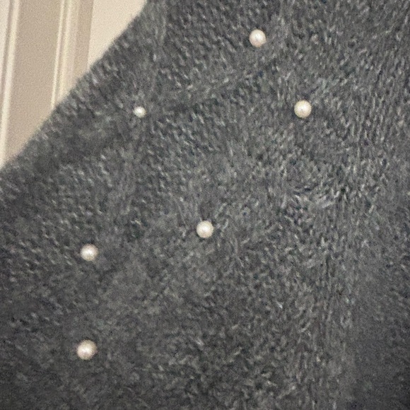 Pearl Gray Sweater with Embellishments - Picture 5 of 7